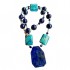 Naszyjnik Lapis Lazuli Jaspis Amazonit No. 191